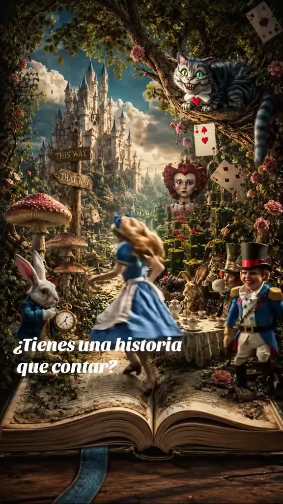 A figure from a historical painting brought into an audiovisual sequence