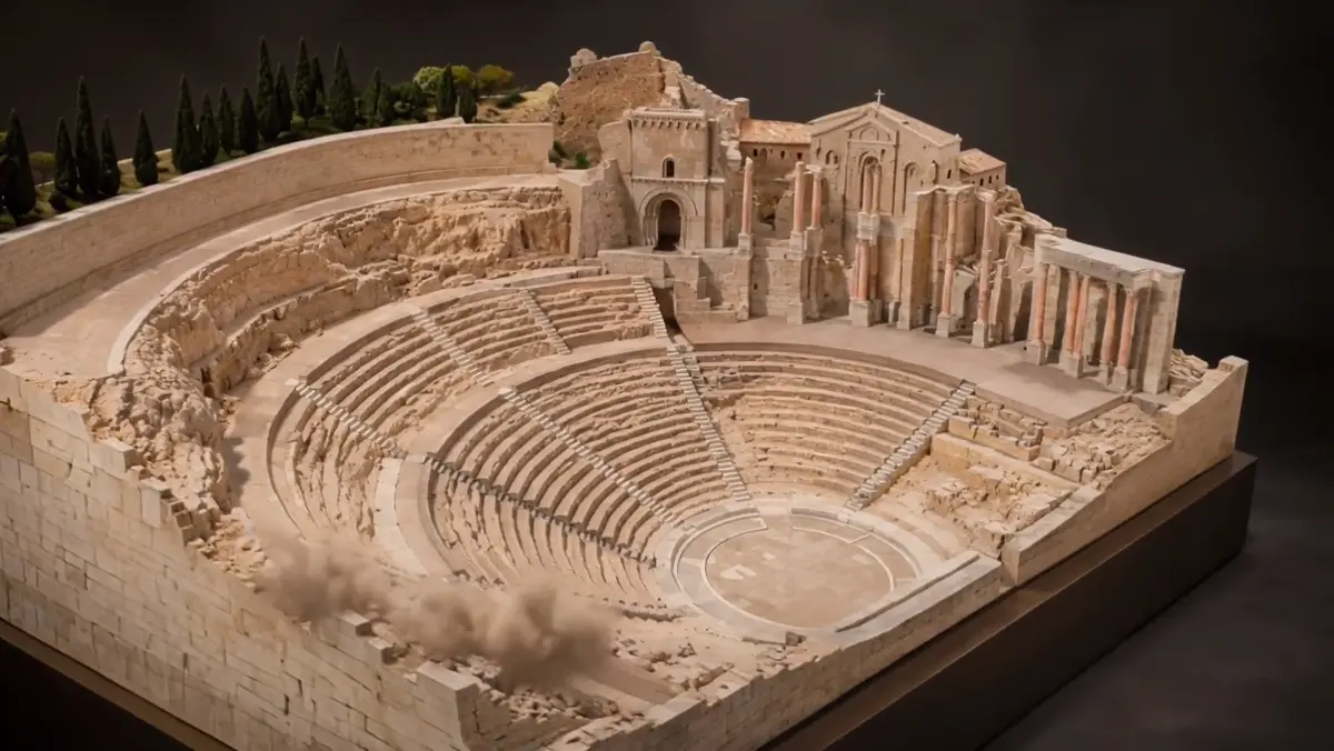 Escena interpretativa del Teatro Romano de Cartagena
